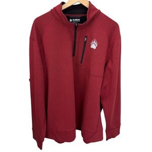 Alaskan Hardgear Mens 2XL 1/4 Zip Pullover Red Bear Paw Outdoors Hiking Camping